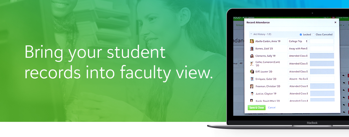 Bring your student records into faculty view.